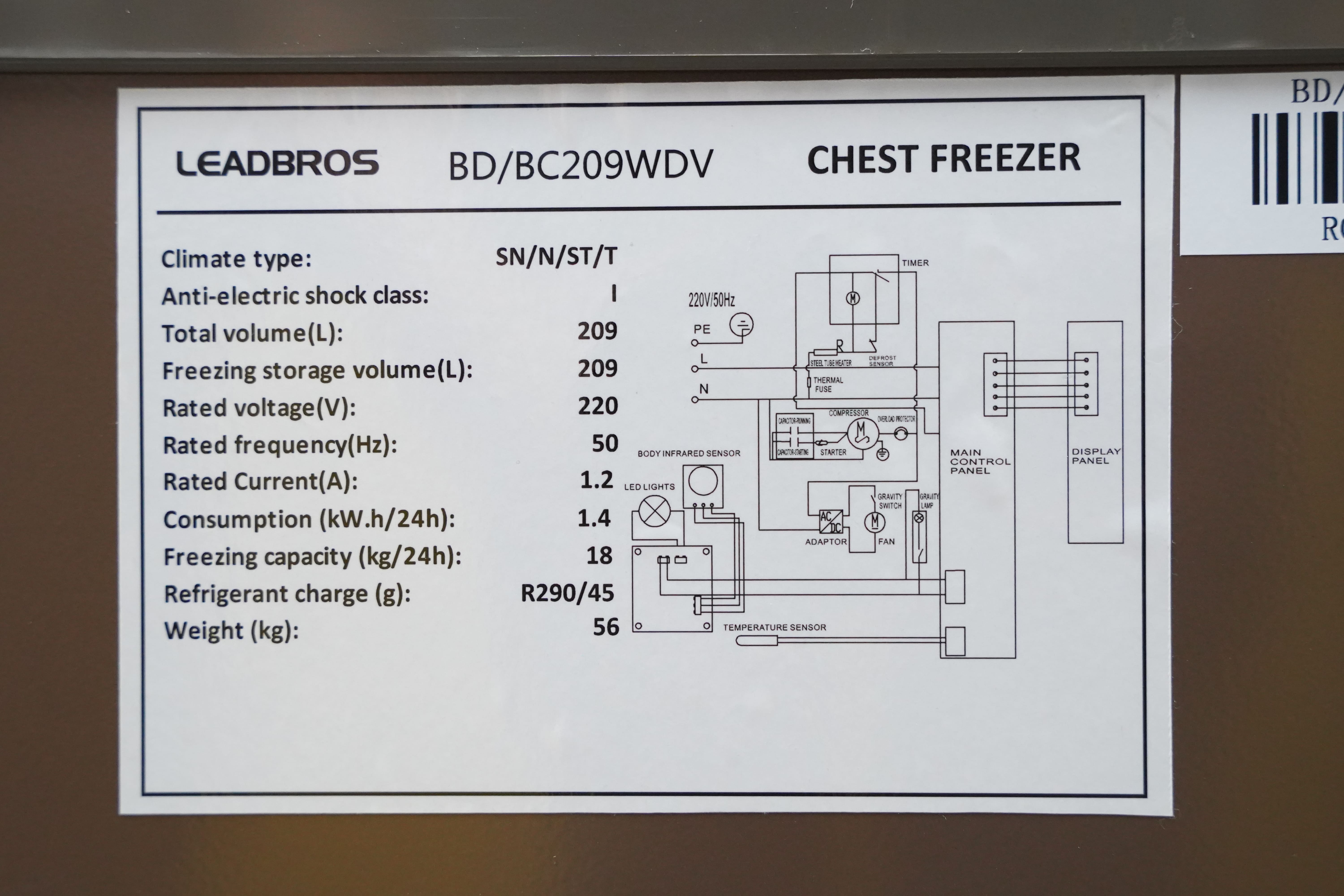 Тепловое оборудование - Морозильный ларь J BD/BC209WDV
