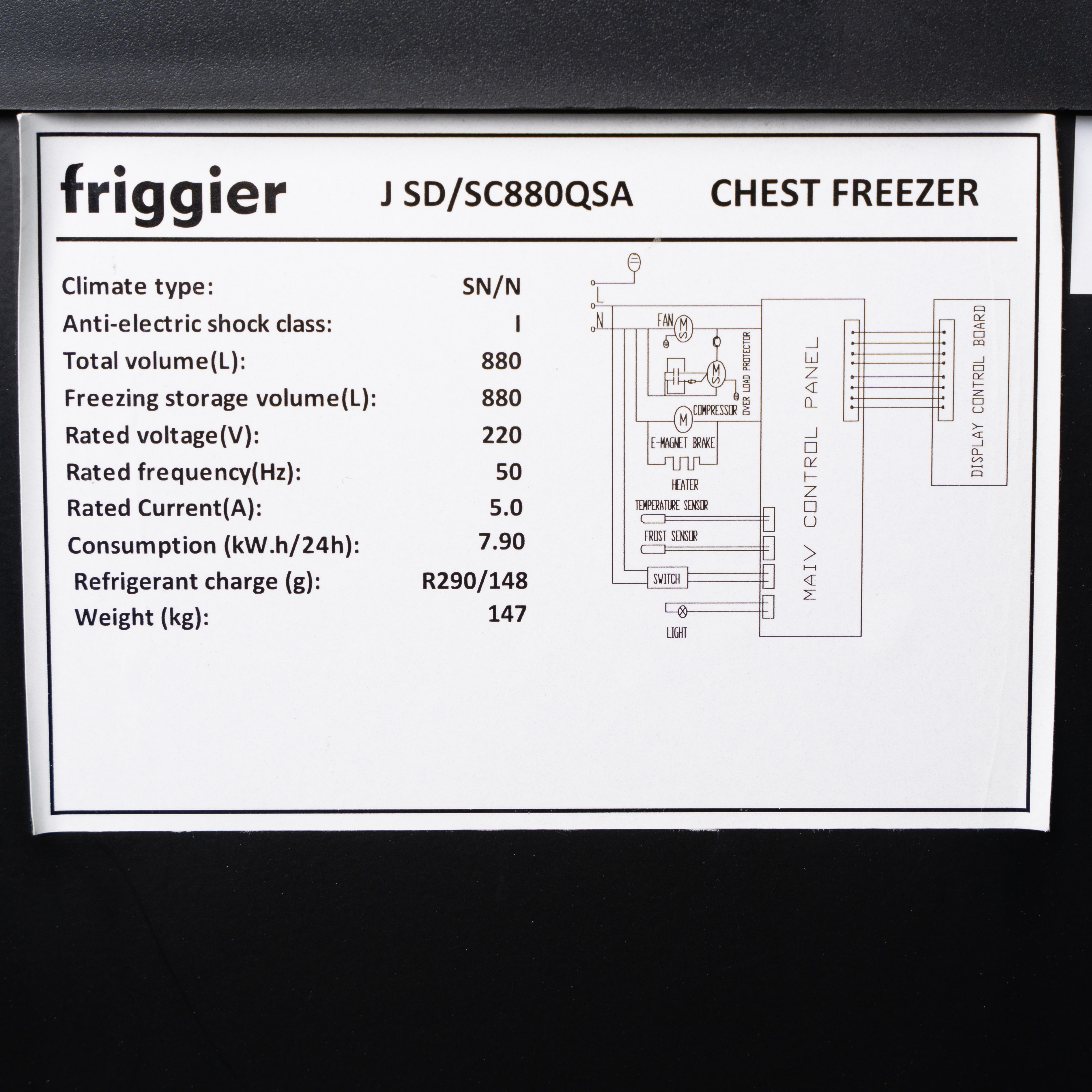 Жарочные шкафы - Морозильная бонета SD/SC880QSA No Frost