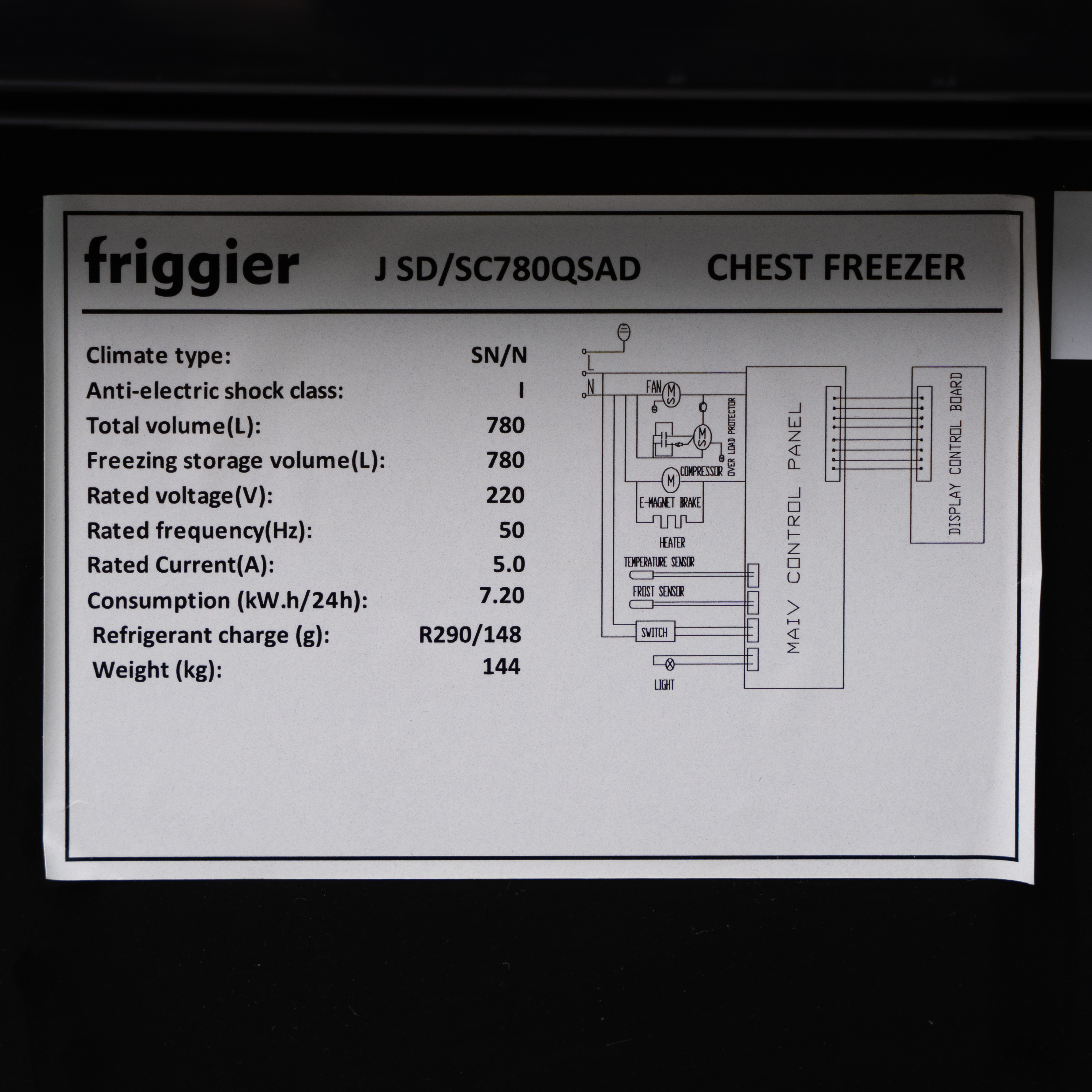 Жарочные шкафы - Морозильная бонета SD/SC780QSAD No Frost